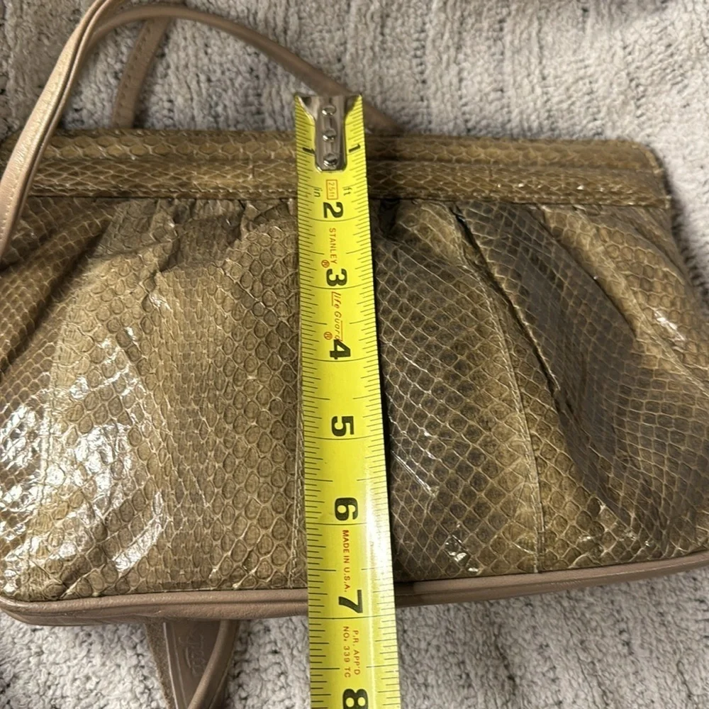 Vintage Genuine Snakeskin Clutch or Crossbody Bag “Aspects” Beautiful Condition